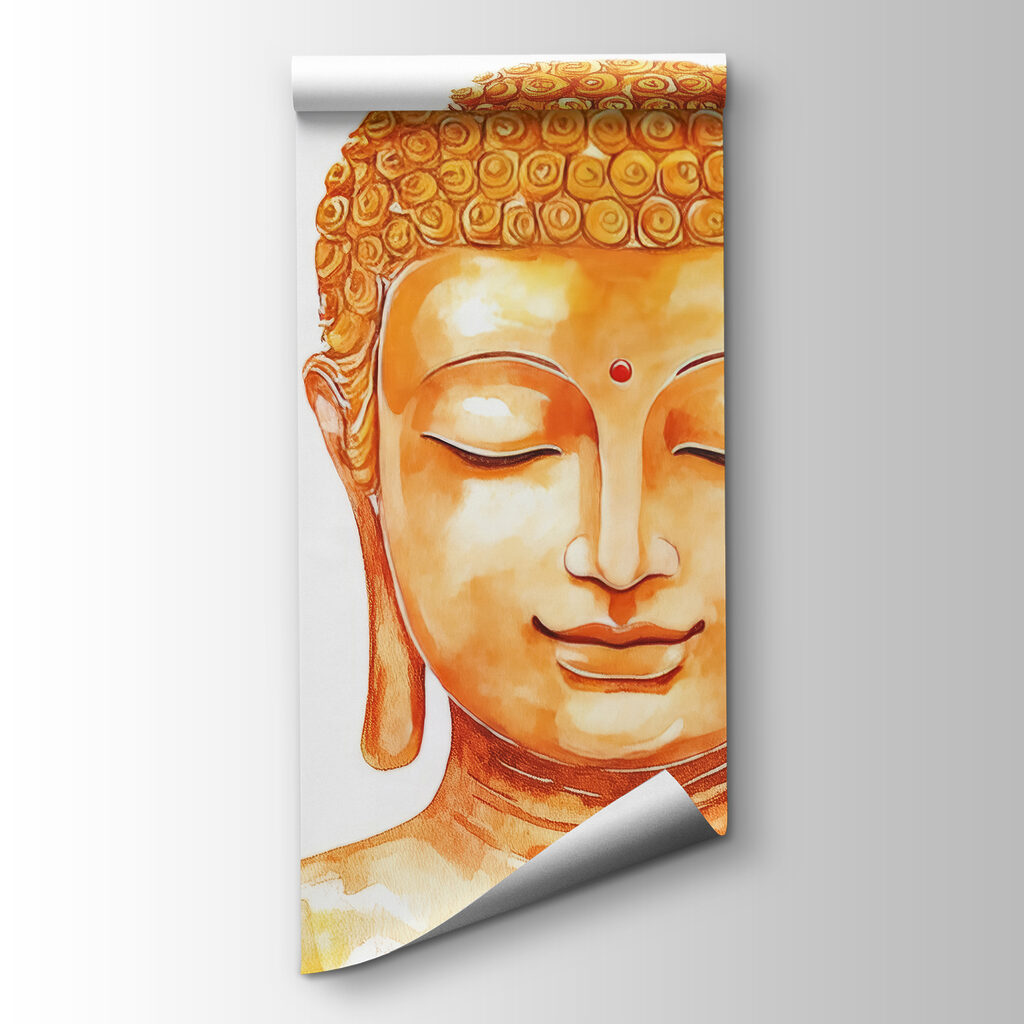 Budha medzi plnými kvetmi — pohľad na tovar