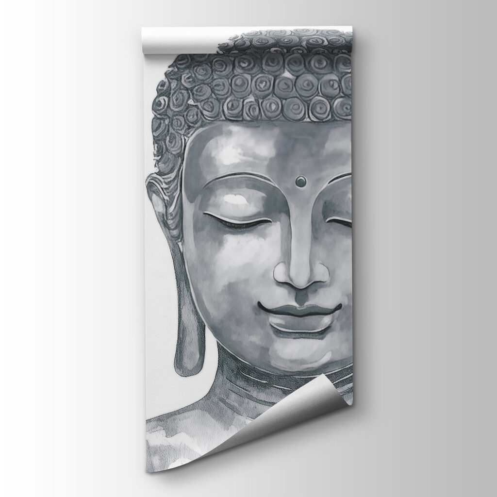 Budha medzi plnými kvetmi — pohľad na tovar
