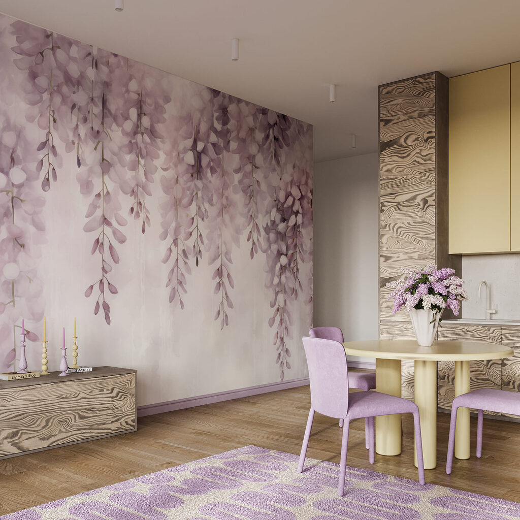 Visiace kvetné strapce — interiér 3