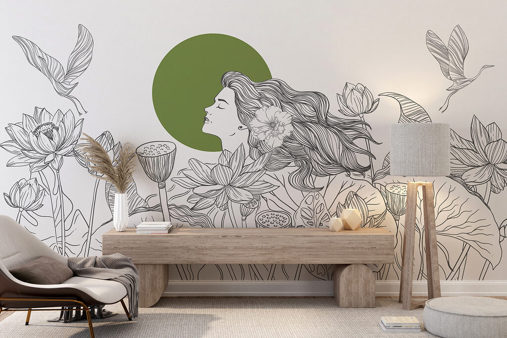 Žena medzi lotusmi — interiér 4