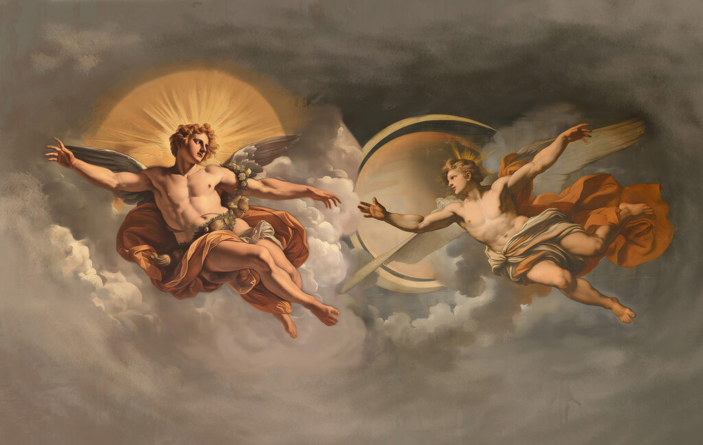 Krídla v oblakoch — celý dizajn