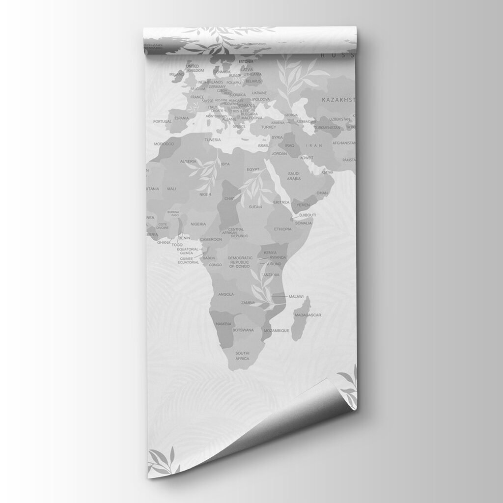 Mapa sveta medzi listami — pohľad na tovar