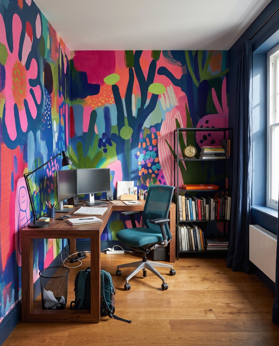 Žiarivé kvetinové tvary — interiér 4