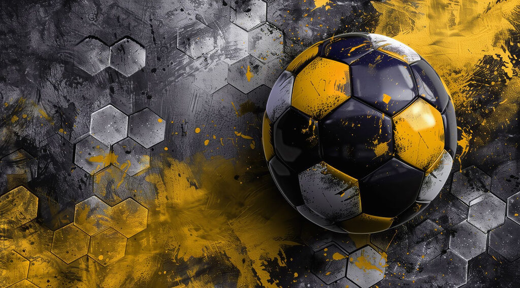 Čierna futbalová lopta — celý dizajn