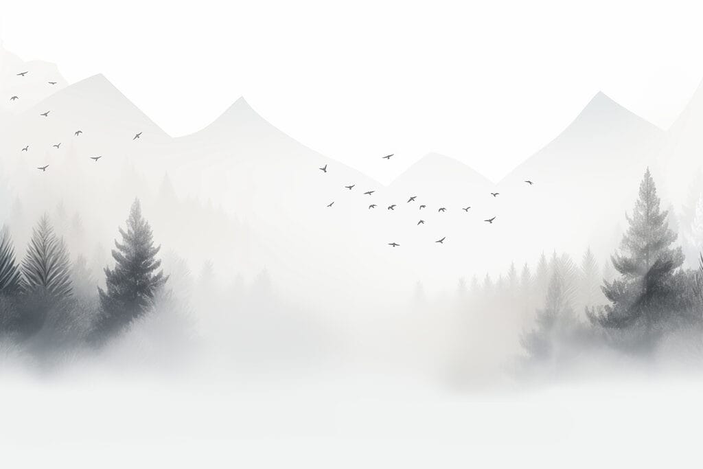 Vtáky nad tichými horami — celý dizajn