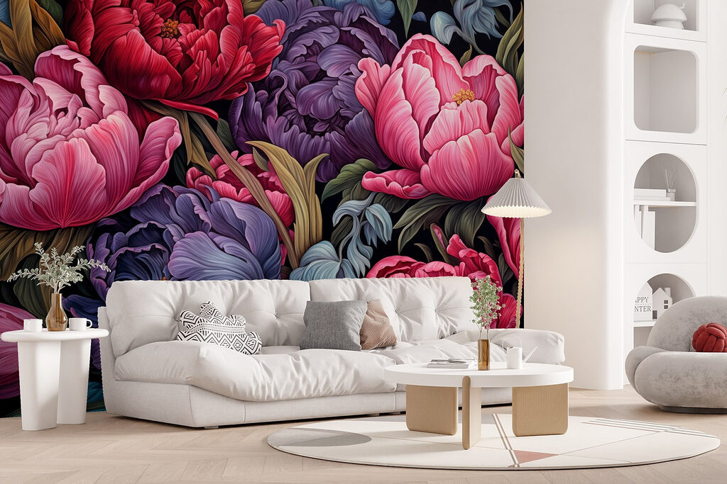 Pivonky a tulipány — interiér 4