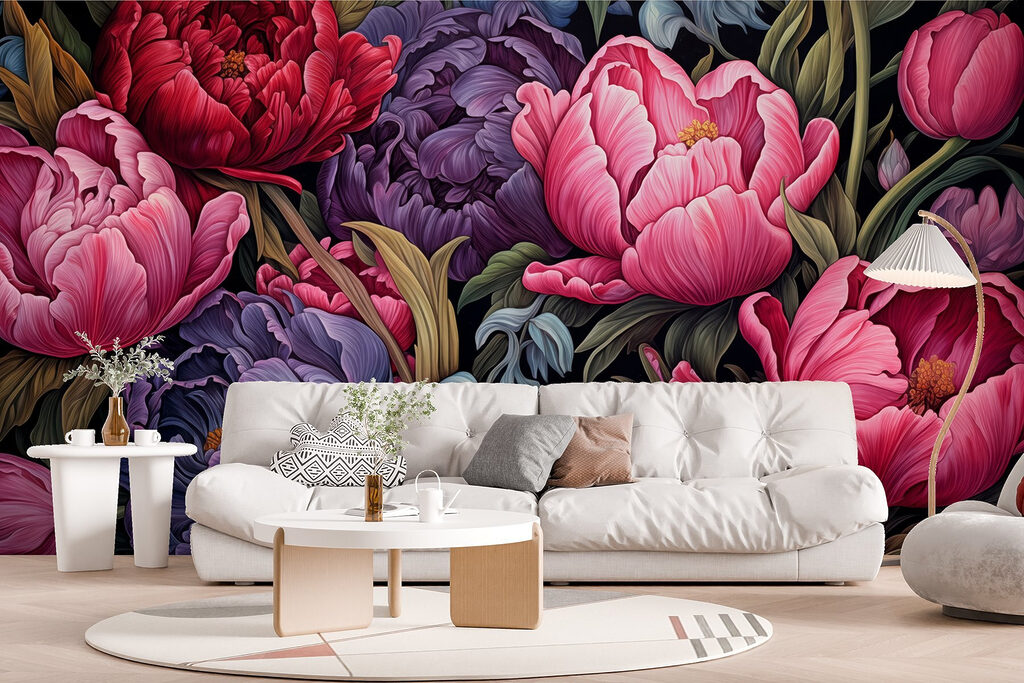 Pivonky a tulipány — interiér 5