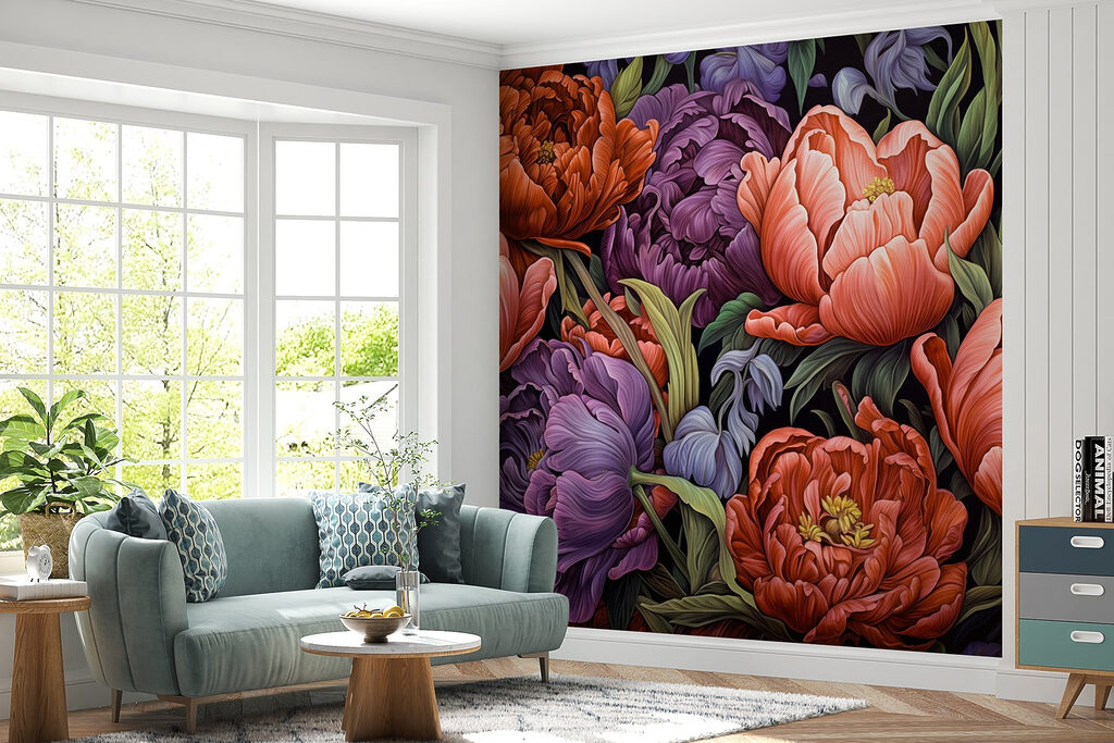Pivonky a tulipány — interiér 5