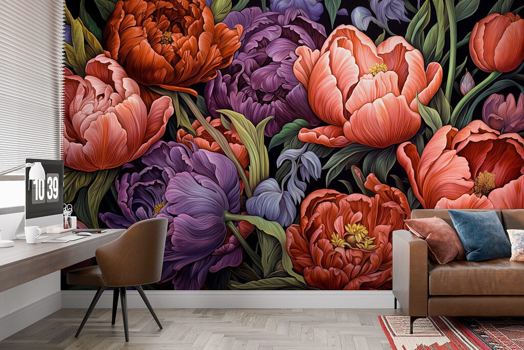 Pivonky a tulipány — interiér 6